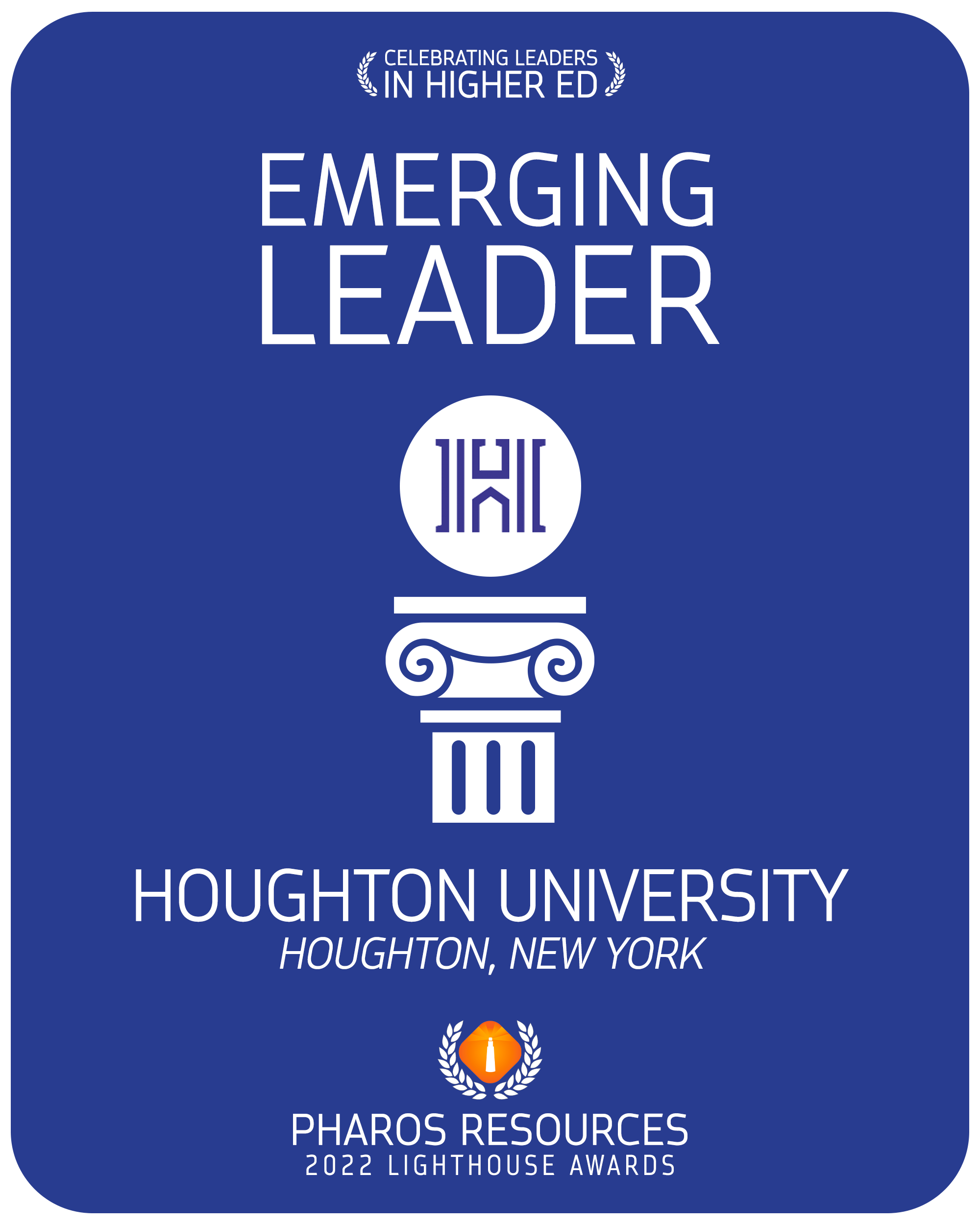 Houghton University Emerging Leader Lighthouse Award 2022